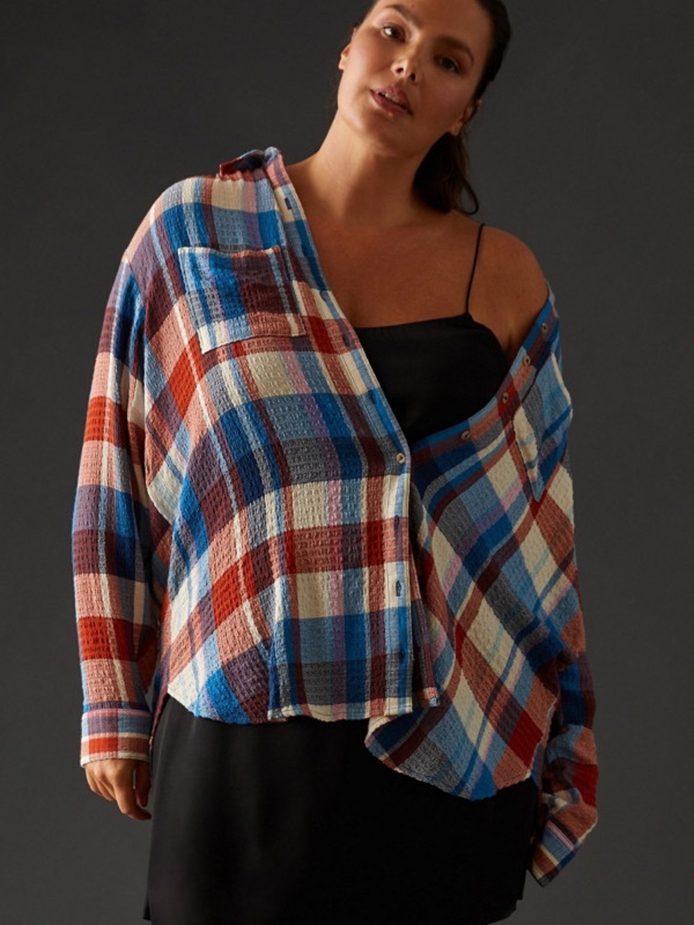 Anthropologie Pilcro Ally Button down Shirt Sz L